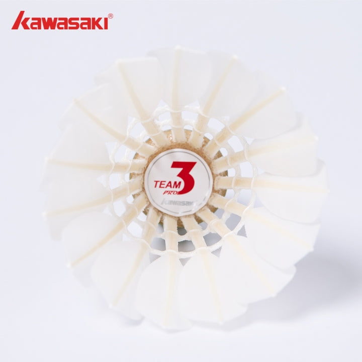 Kawasaki Team 3 Pro Feather Badminton Shuttlecock (10pcs)