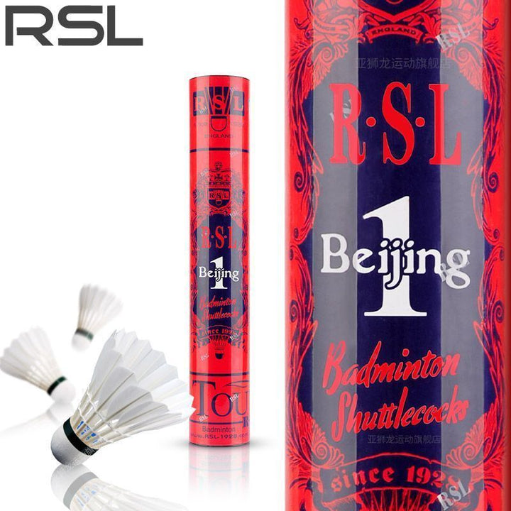 RSL 12 PCS Beijing NO.1 Badminton Goose Feather Badminton Shuttlecock