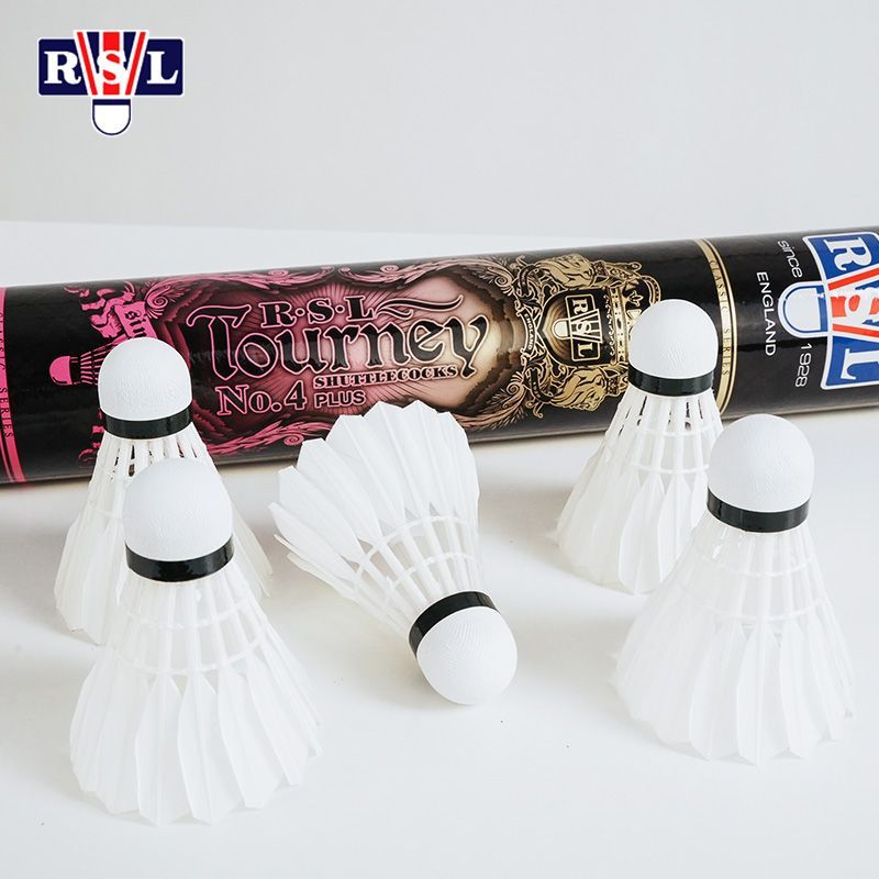 RSL 12 PCS 4 Plus Badminton Duck Feather Badminton Shuttlecock