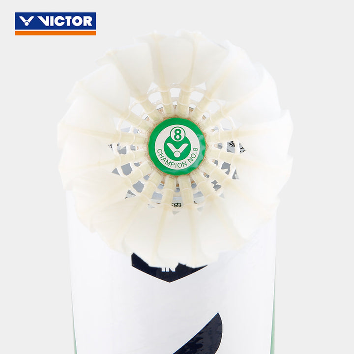 VICTOR 12 PCS Champion No.8 Duck Feather Badminton Shuttlecock