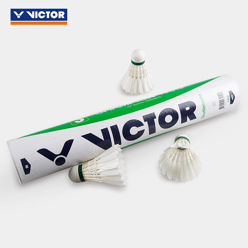 VICTOR 12 PCS Champion No.3 Duck Feather Badminton Shuttlecock