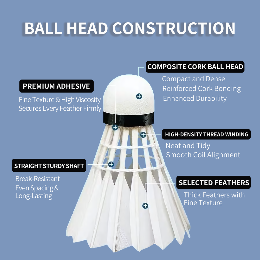 Li-Ning 12 PCS Goose Badminton Shuttlecock Competitive G500