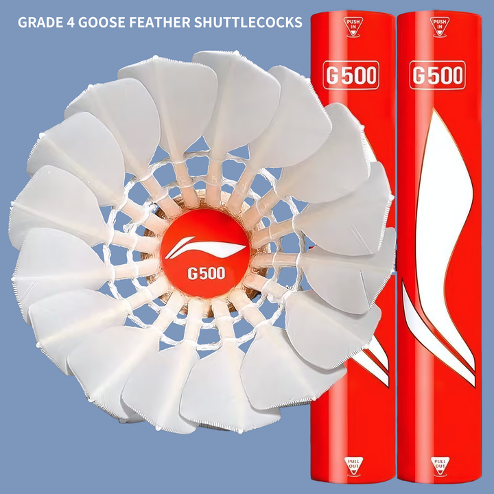 Li-Ning 12 PCS Goose Badminton Shuttlecock Competitive G500