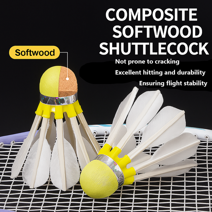 Natural Feather Badminton Shuttlecock Indoor Sport PlayPack 3 High Quality