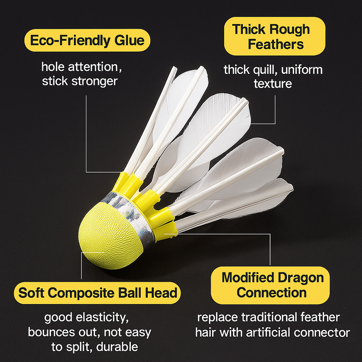 Natural Feather Badminton Shuttlecock Indoor Sport PlayPack 3 High Quality