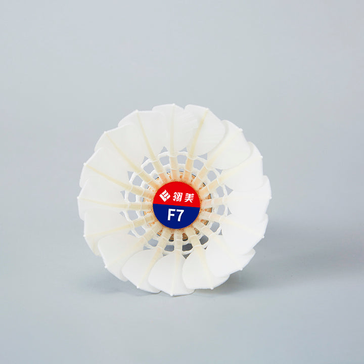 Ling Mei 12 PCS F7 Badminton Goose Feather Badminton Shuttlecock