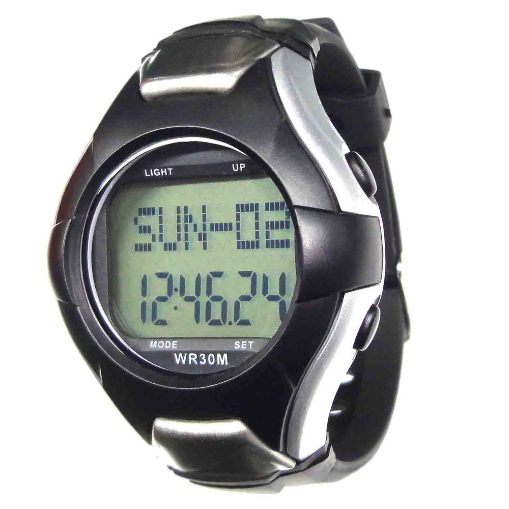 LEAP Multi-use Pedometer Heart Rate Monitor 30m Water Resistant Watch Timer Alarm PC2008