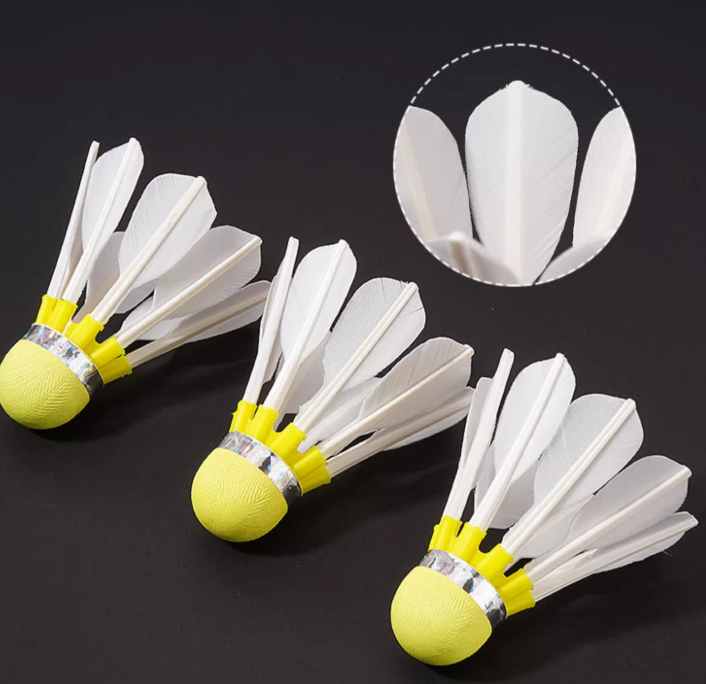 Natural Feather Badminton Shuttlecock Indoor Sport PlayPack 3 High Quality