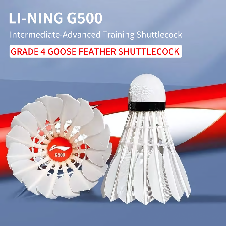 Li-Ning 12 PCS Goose Badminton Shuttlecock Competitive G500