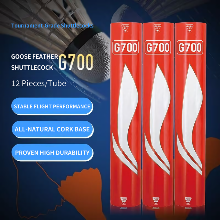 Li-Ning 12 PCS Goose Badminton Shuttlecock Competitive Play G700