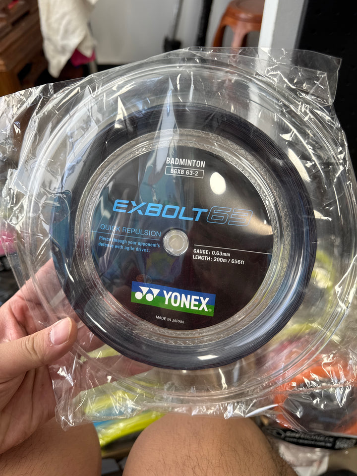 YONEX Exbolt 63 Badminton String (200m Coil) EX63