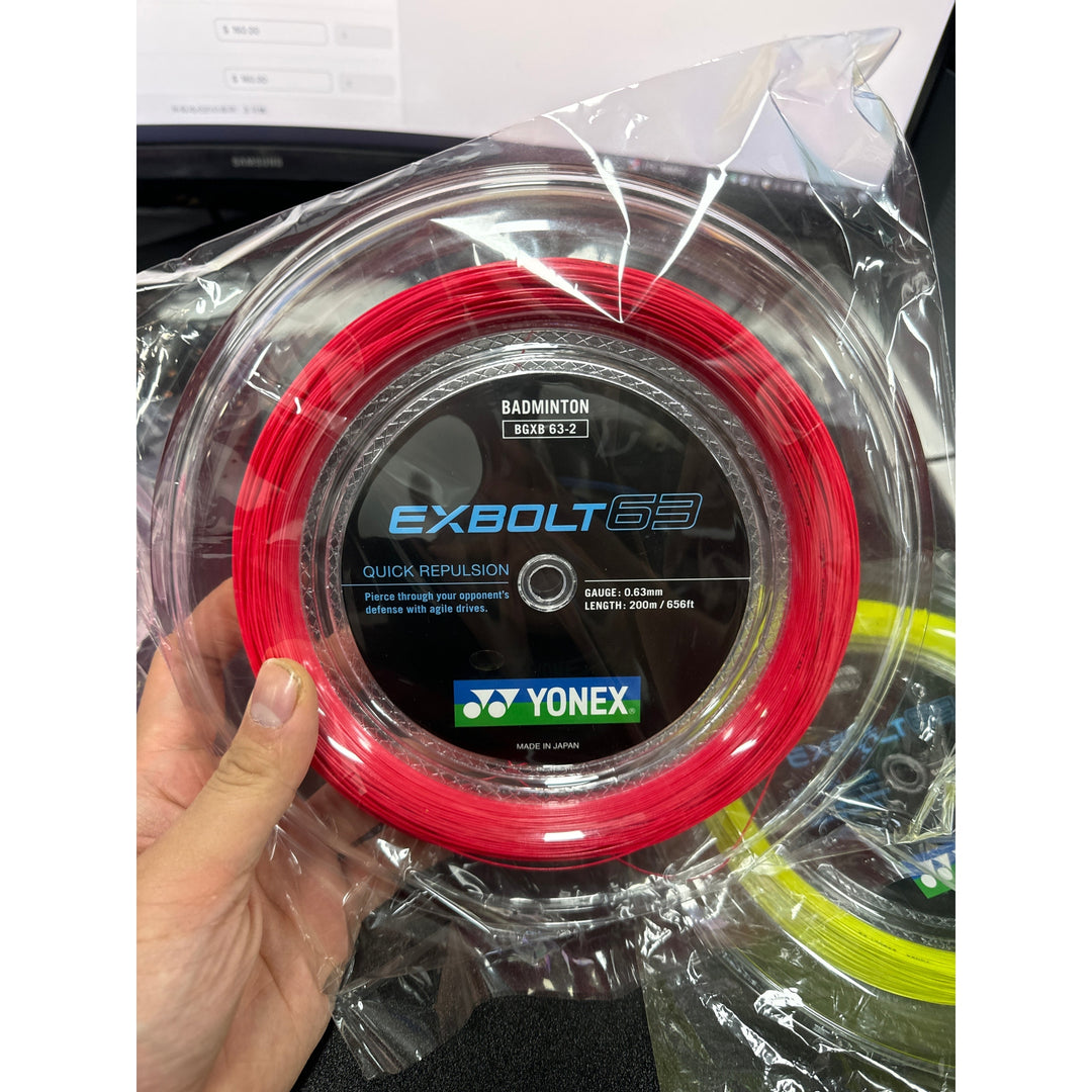 YONEX Exbolt 63 Badminton String (200m Coil) EX63