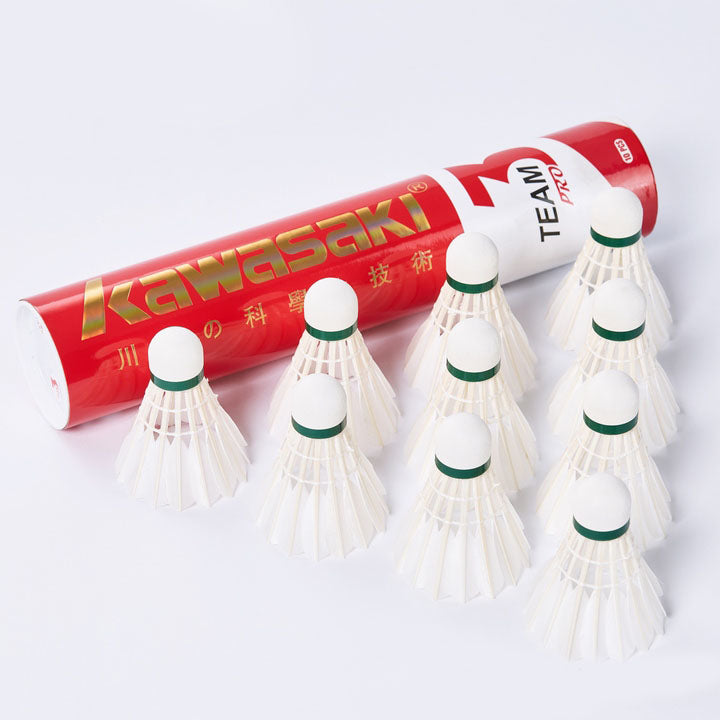 Kawasaki Team 3 Pro Feather Badminton Shuttlecock (10pcs)