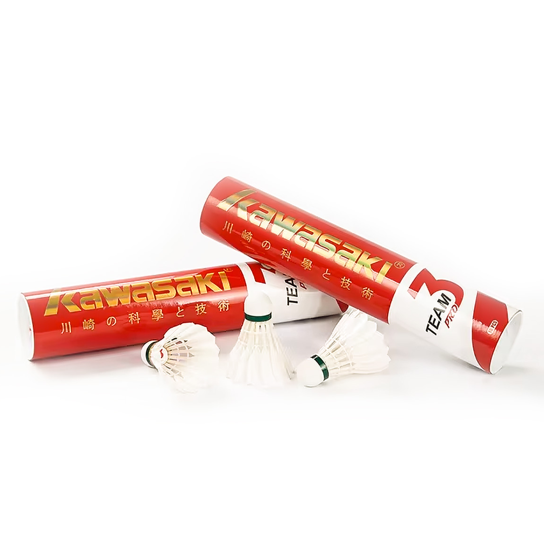 Kawasaki Team 3 Pro Feather Badminton Shuttlecock (10pcs)