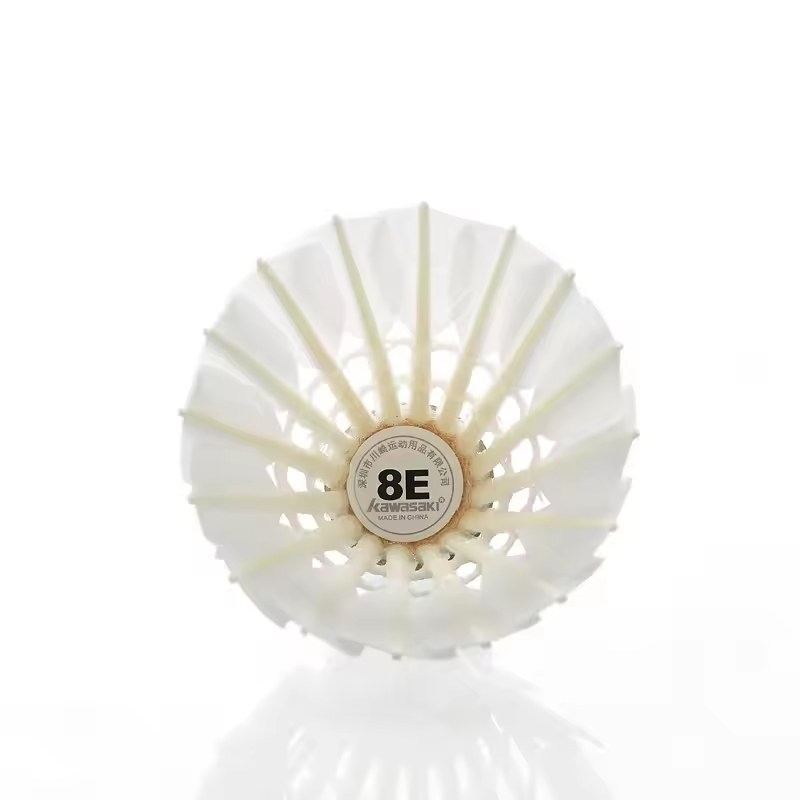 Kawasaki King 8E Goose Feather shuttlecock - Excellent Mid level shuttle,Speed 77