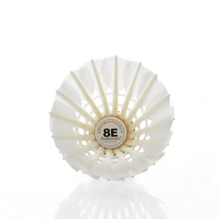 Kawasaki King 8E Goose Feather shuttlecock - Excellent Mid level shuttle,Speed 77