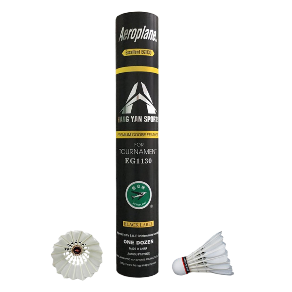 AEROPLANE EG1130 Gooes Feather Badminton Shuttlecock 51 SPEED Black Label