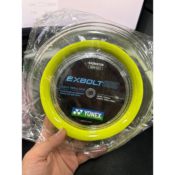 YONEX Exbolt 63 Badminton String (200m Coil) EX63