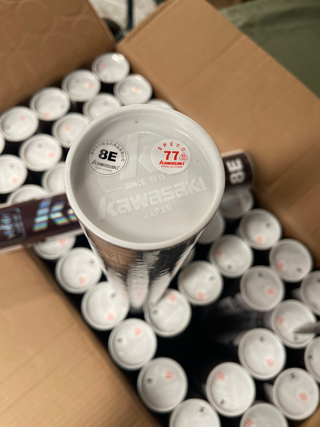 Kawasaki King 8E Goose Feather shuttlecock - Excellent Mid level shuttle,Speed 77