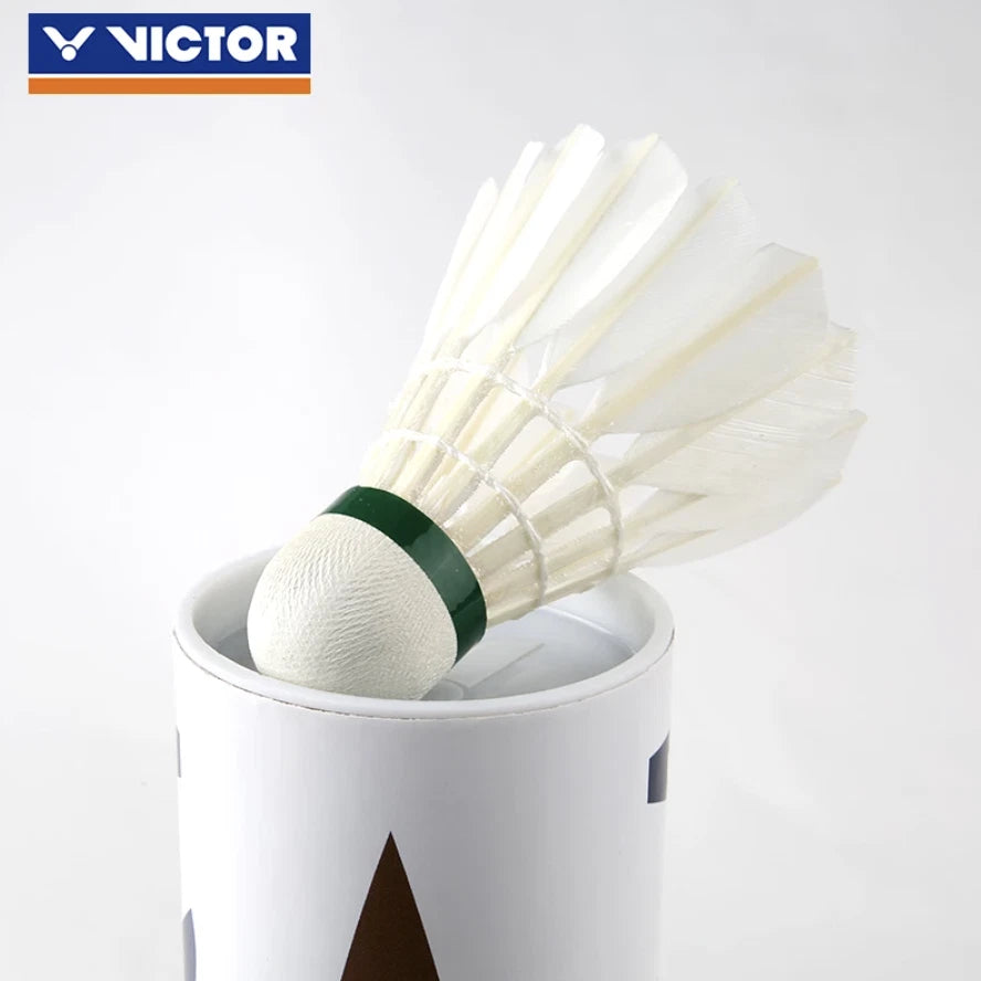 VICTOR 12 PCS Gold No.3 Duck Feather Badminton Shuttlecock
