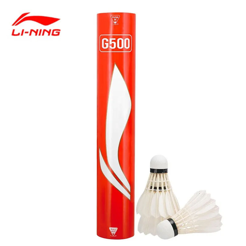 Li-Ning 12 PCS Goose Badminton Shuttlecock Competitive G500