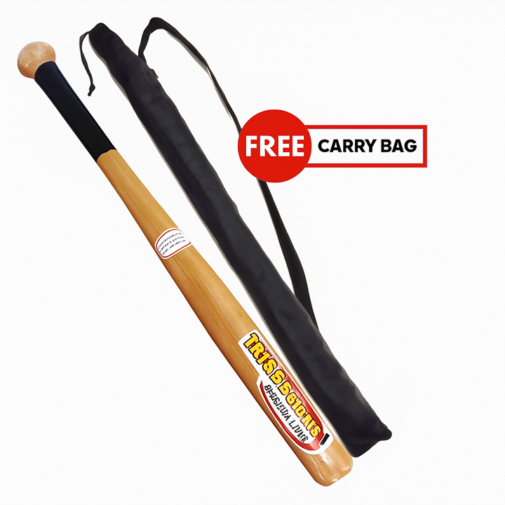 52 cm Wood Baseball Bat – Lightweight Training Bat for Practice & Self-Defense