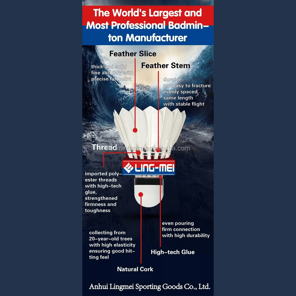 LINGMEI 70 PRO Badminton Shuttlecocks Goose Feather(Competition)