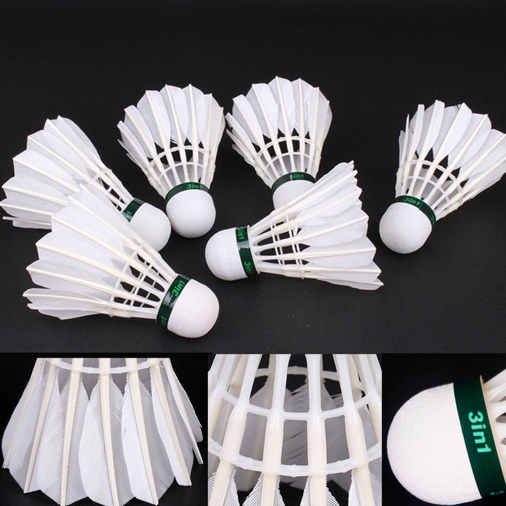 SPPHONEIX D1 Badminton Shuttlecocks Goose Feather 12pcs  Professional 3 In 1