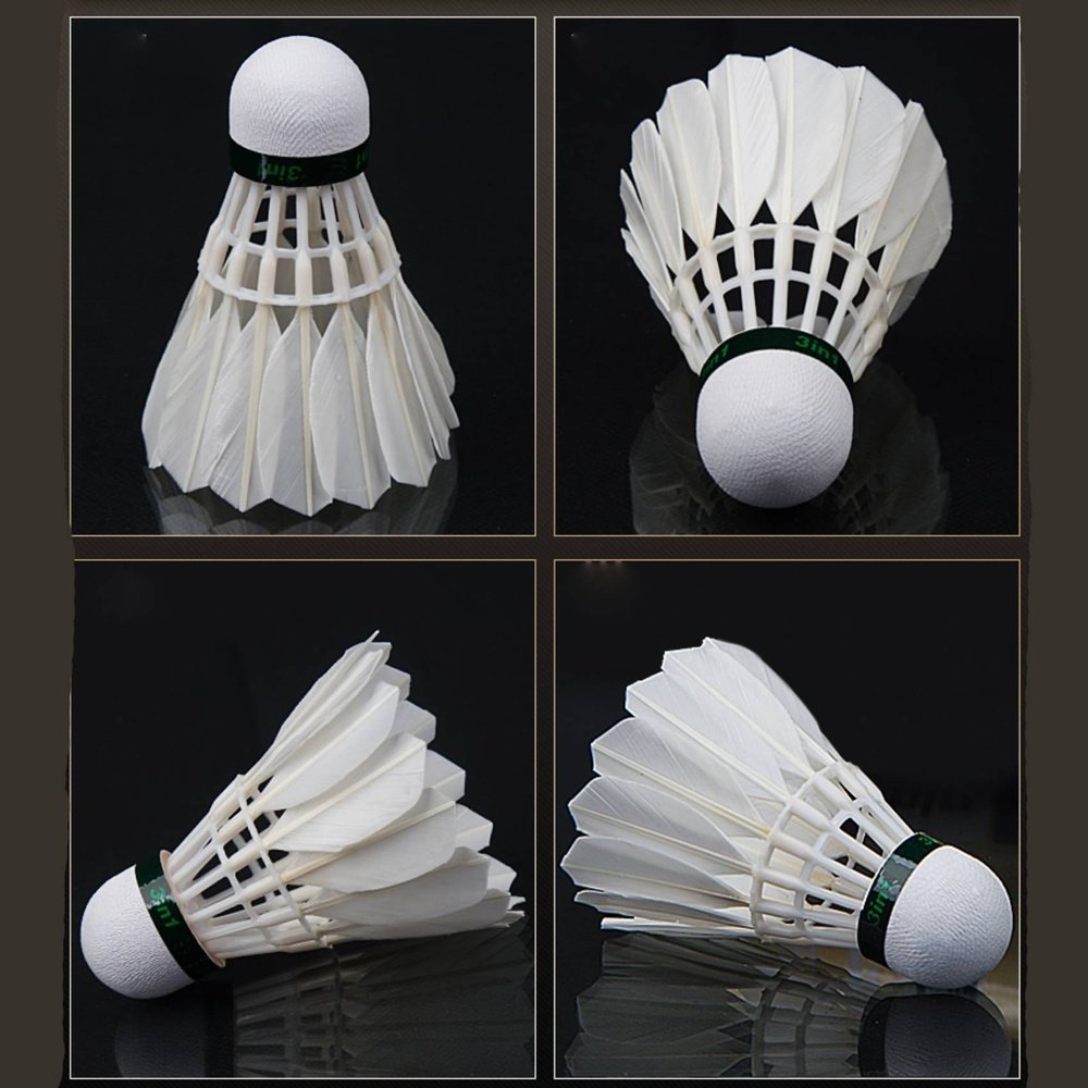 SPPHONEIX D1 Badminton Shuttlecocks Goose Feather 12pcs  Professional 3 In 1