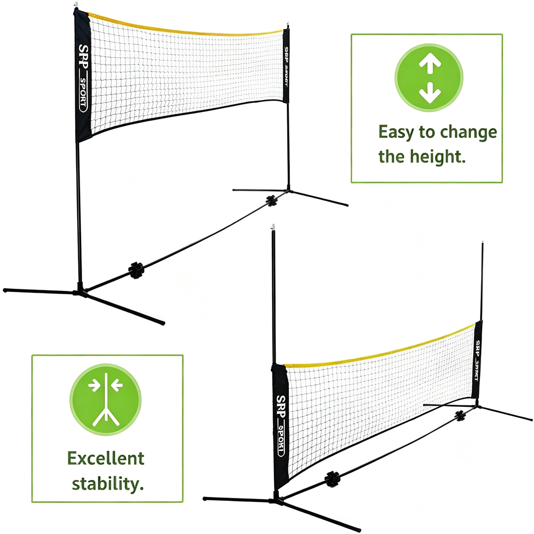 SPPHONEIX Portable Volleyball Badminton Tennis Net With Frame