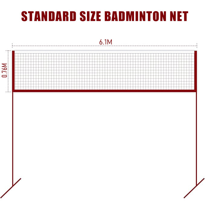 SPPHONEIX Professional Portable Badminton Net 6.1M - Standard Training Sports Net for Outdoor and Indoor Use