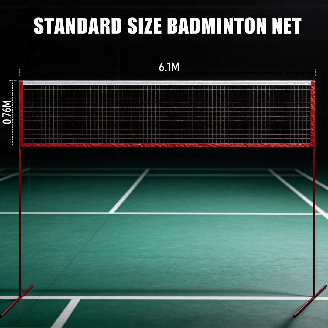 SPPHONEIX Professional Portable Badminton Net 6.1M - Standard Training Sports Net for Outdoor and Indoor Use
