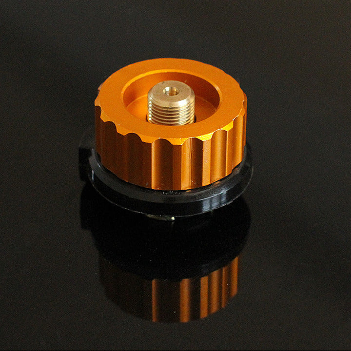 Aluminum Alloy Propane Tank Adapter - 1/5 Turn Lock Auto Shut-Off for Camping Stoves (Outdoor Use)
