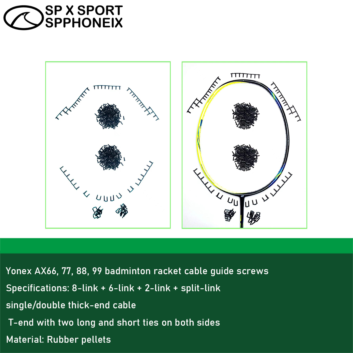 Yonex Ax66 77 88 99 Badminton Racket Wire Guard Tube Anti-Collapse - black product image - YONEX Badminton Racket