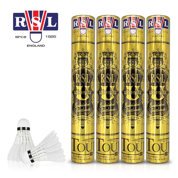 RSL 12 PCS RSL NEW Ultimate Badminton Goose Feather Badminton Shuttlecock