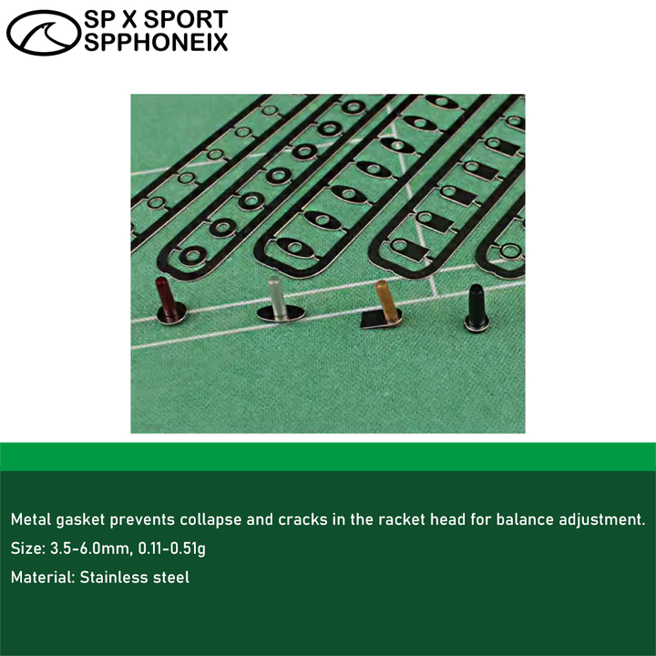 Badminton Racket Grommet Set with Metal Washers