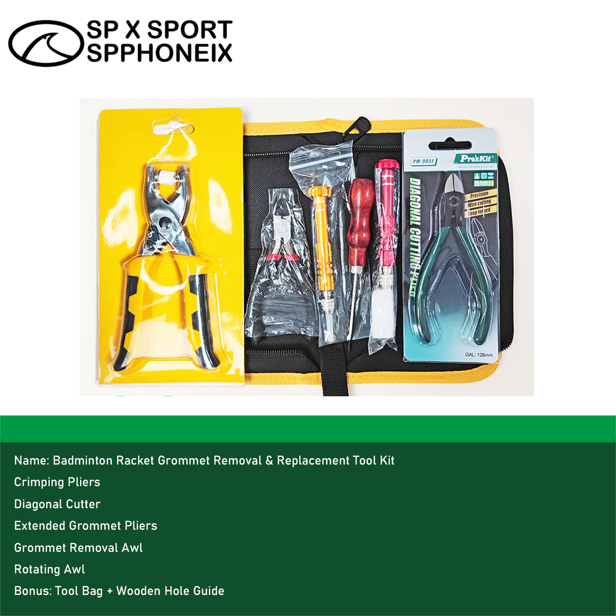 Badminton Racket Grommet Removal & Replacement Tool Set – Complete Kit ...