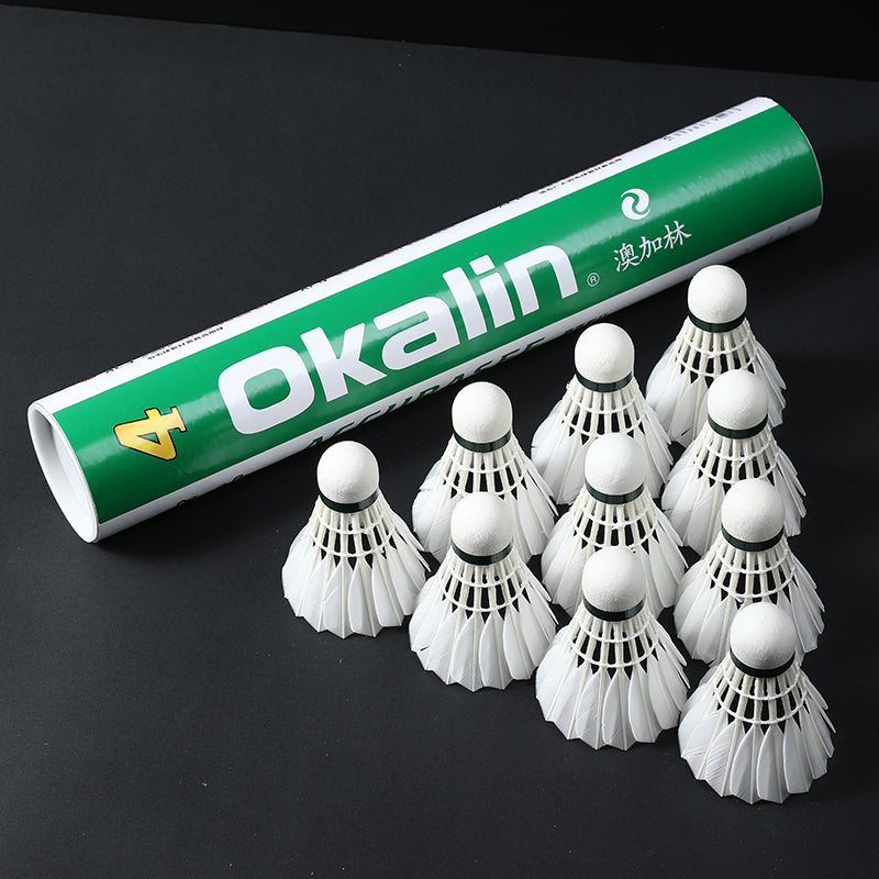 OKALIN 12 PCS AC-4 Badminton Duck Feather Badminton Shuttlecock