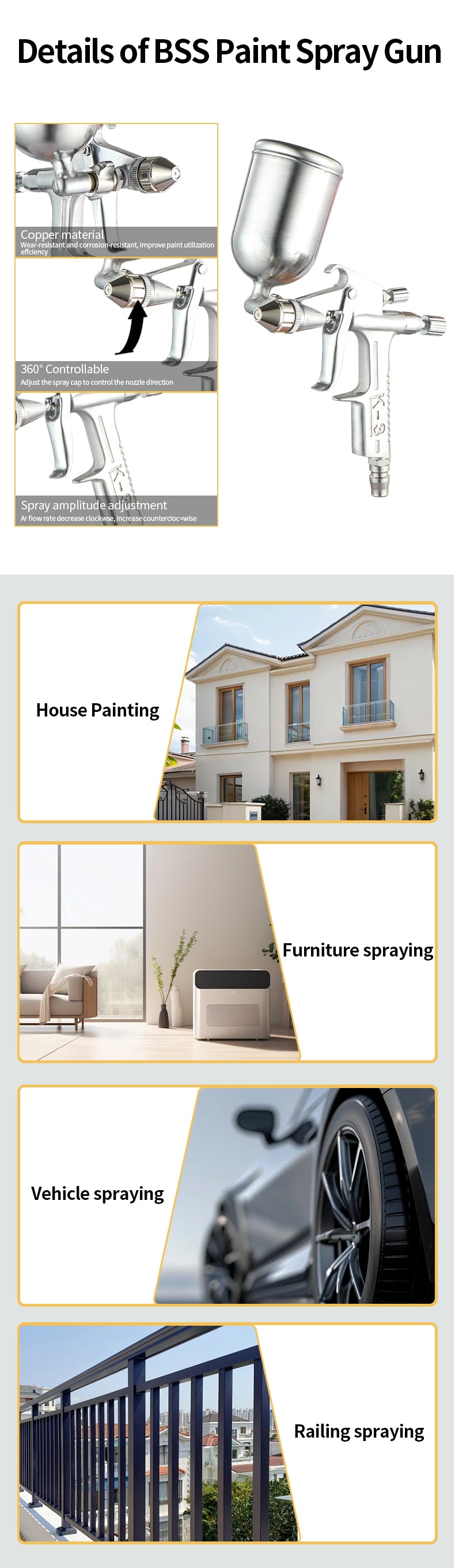 Mini Air Spray Gun – Aluminum, 0.5mm Nozzle, 125ml, Car Paint Repair, Model K3