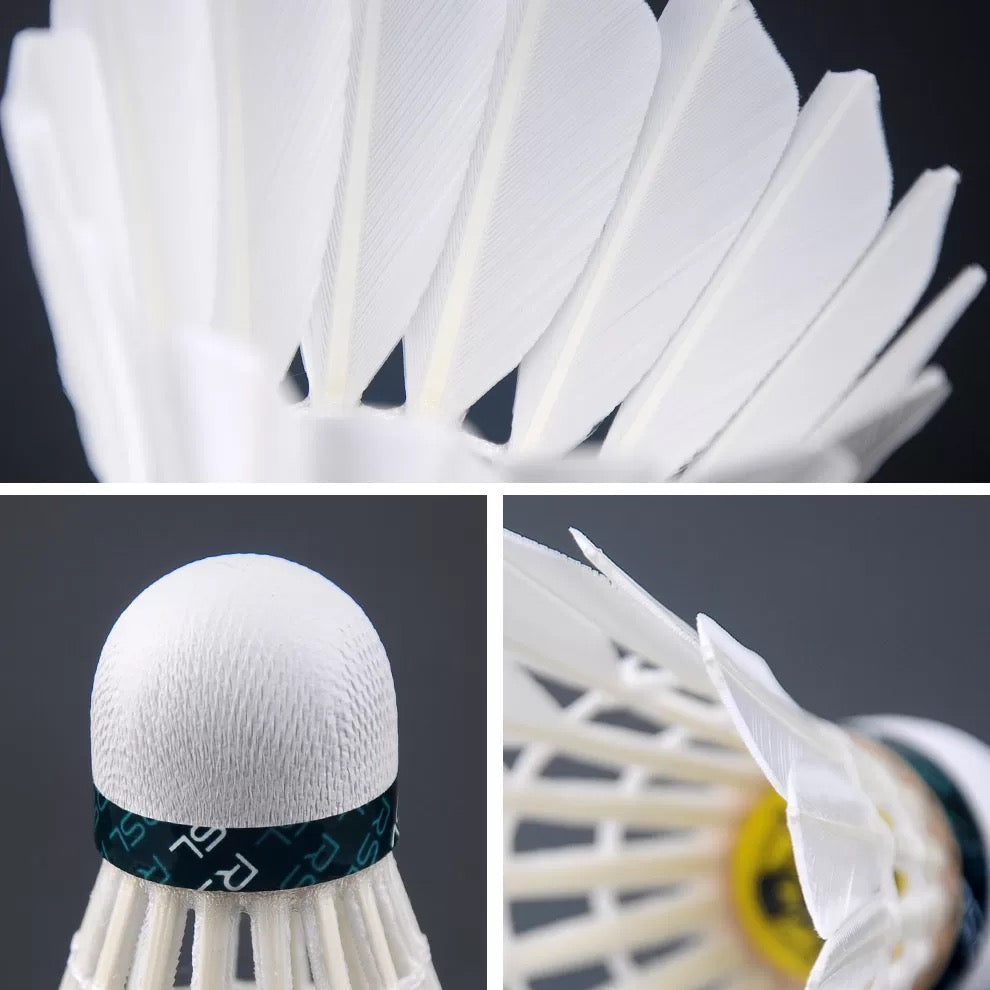 RSL 12 PCS No.5 Badminton Goose Feather Badminton Shuttlecock