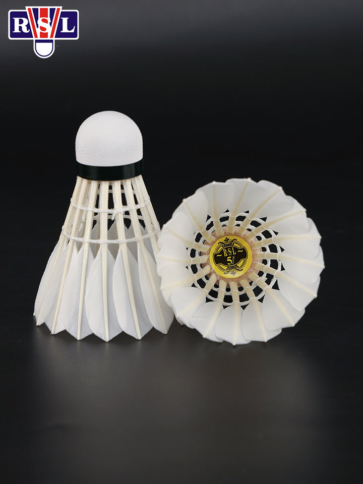 RSL 12 PCS 5 GAME Badminton Goose Feather Badminton Shuttlecock