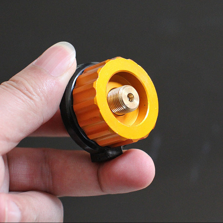 Aluminum Alloy Propane Tank Adapter - 1/5 Turn Lock Auto Shut-Off for Camping Stoves (Outdoor Use)