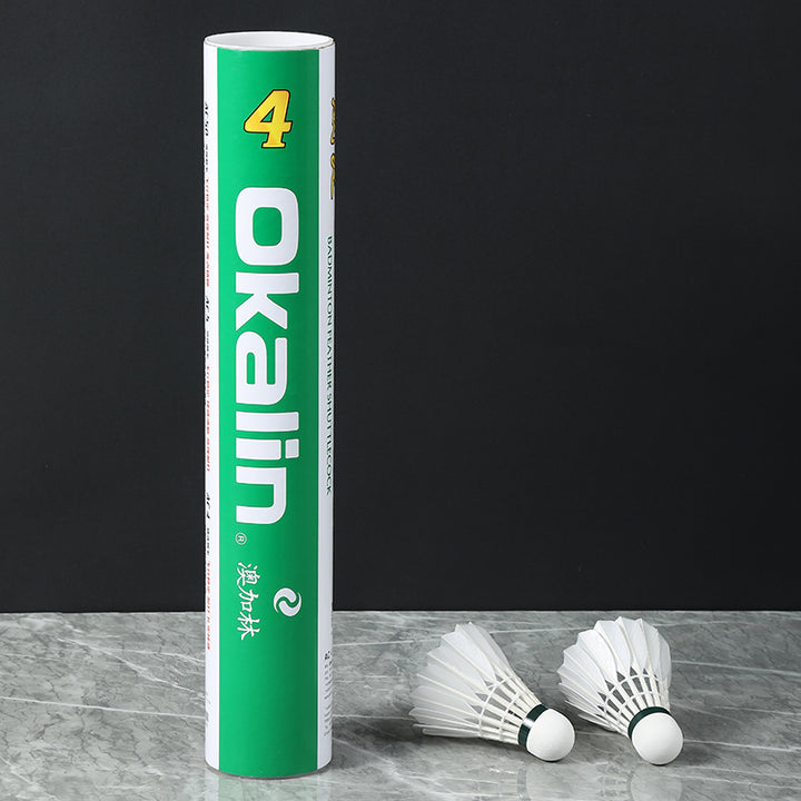 OKALIN 12 PCS AC-4 Badminton Duck Feather Badminton Shuttlecock