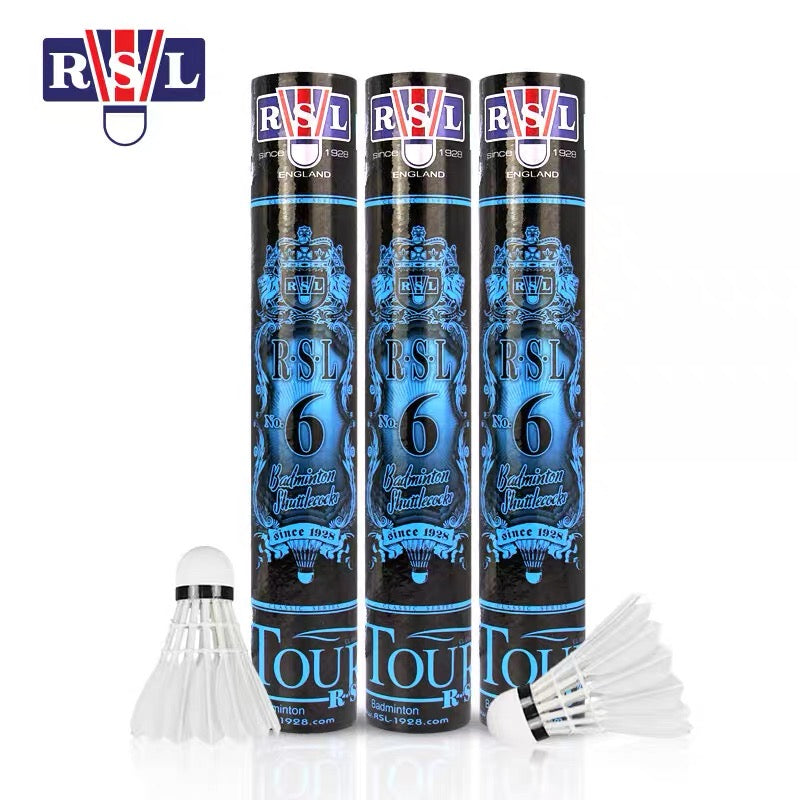 RSL 12 PCS No.6 Badminton Duck Feather Badminton Shuttlecock
