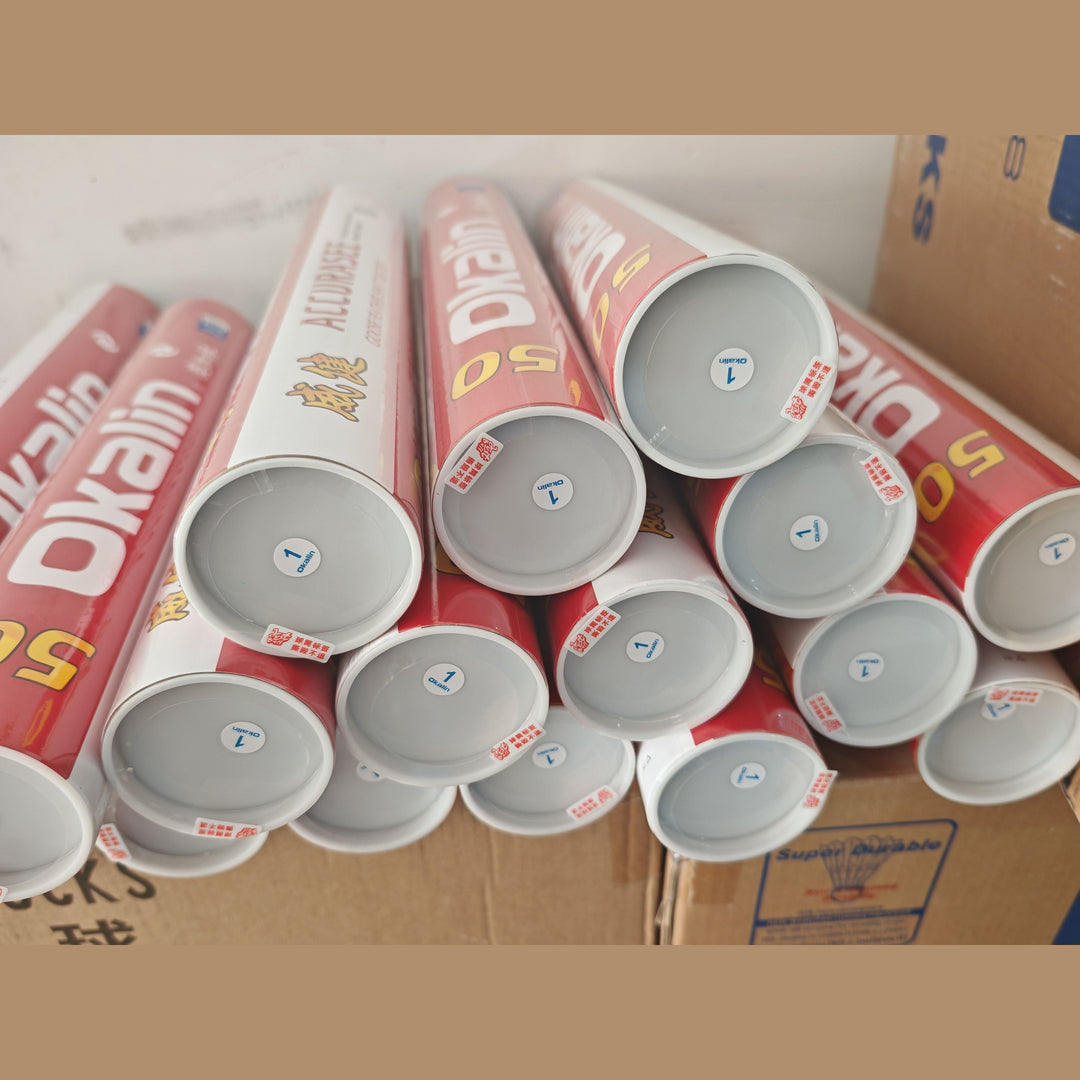 OKALIN 12 PCS AC-50 Badminton Goose Feather Badminton Shuttlecock