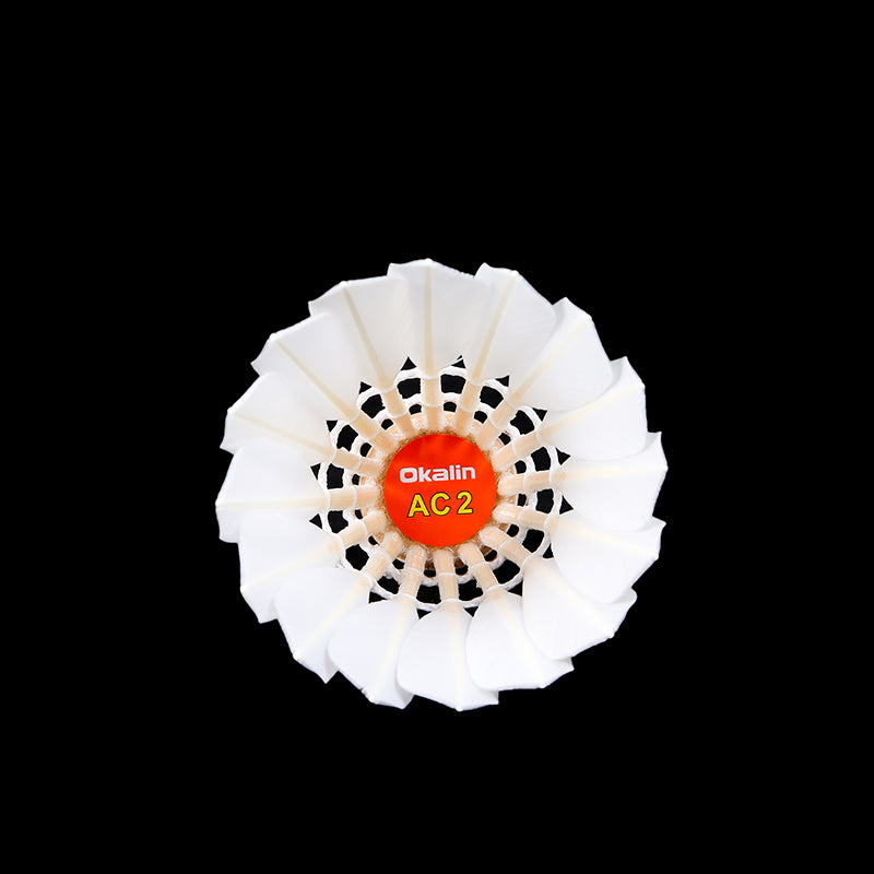 OKALIN 12 PCS AC-2 Badminton Duck Feather Badminton Shuttlecock