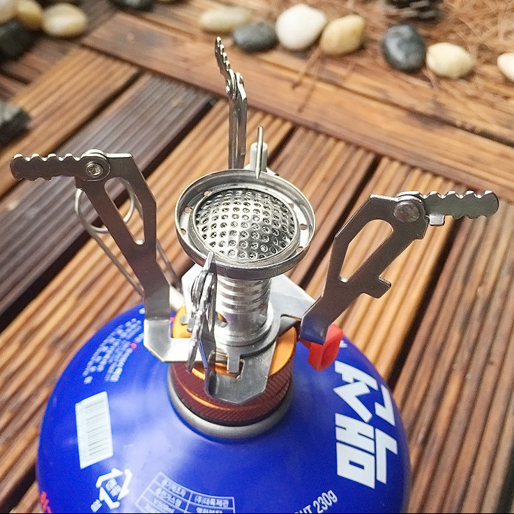 All-in-One Mini Camping Stove - Powerful Flame Portable Burner for Outdoor Camping &amp; Picnic