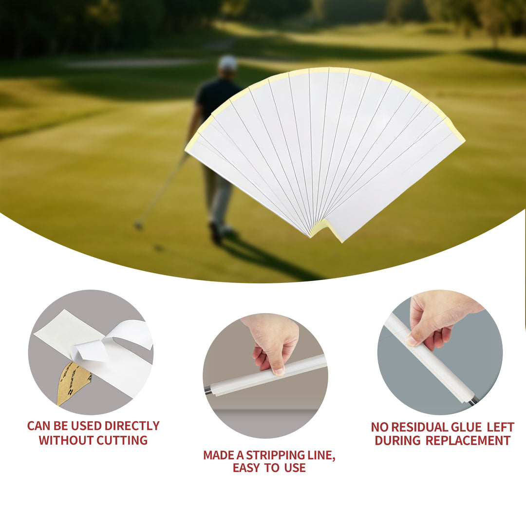 SPPHONEIX Golf Replacement grip Tape PreCut Double Sided Golf Club Grip Tape 26.2 x 5 cm 15 Pieces,30 Pieces