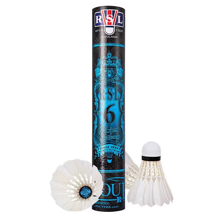 RSL 12 PCS No.6 Badminton Duck Feather Badminton Shuttlecock