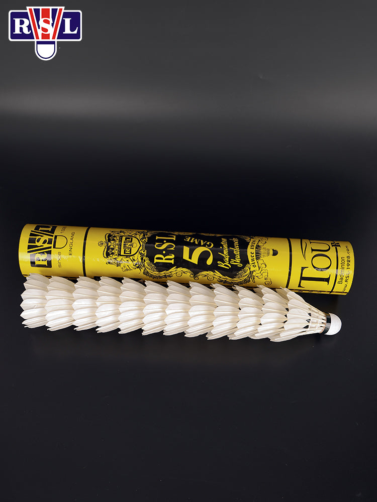 RSL 12 PCS 5 GAME Badminton Goose Feather Badminton Shuttlecock